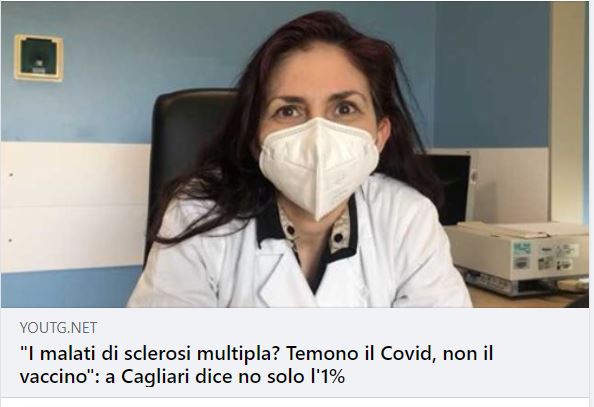 La prof.ssa Eleonora Cocco e la campagna vaccinale per i malati SM
